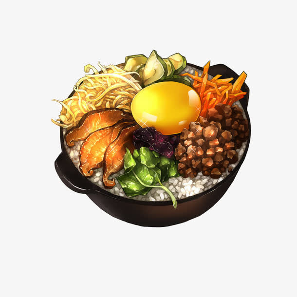 各种食材拌饭免抠