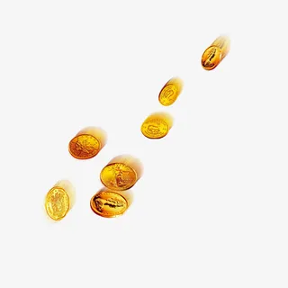 漂浮的金币免抠