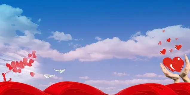 小清新慈善海报背景素材高清