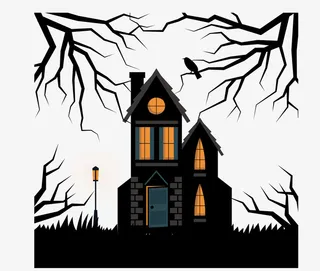 万圣节城堡免抠