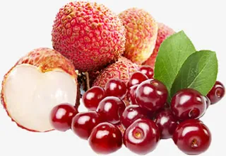 水果生鲜素材荔枝樱桃组合素材免抠