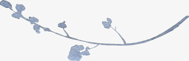 水彩树枝免抠