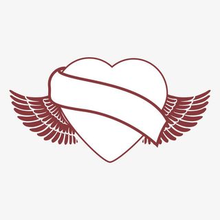 欧式精美桃心标签免抠