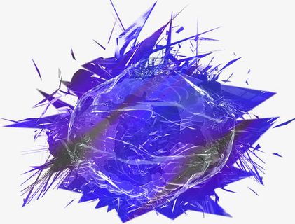 紫蓝色花朵招聘海报免抠