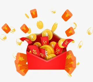 创意卡通扁平现金券金币免抠