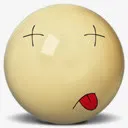 表情符号面对情感台球球免抠