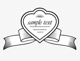 心形装饰花纹与分割线矢量素材免抠