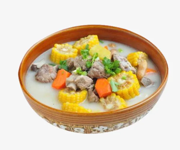 碗里的食物山药排骨汤免抠