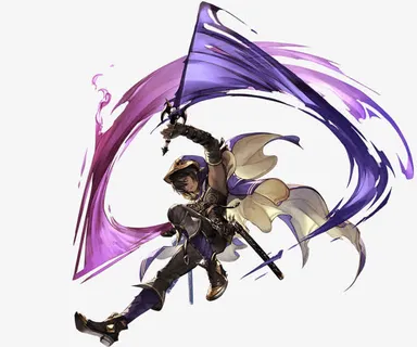 高清紫色光效游戏人物免抠