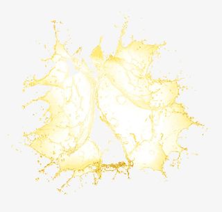 橙色果汁水溅免抠