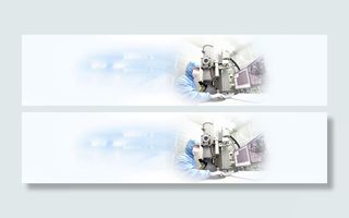 企业蓝色工业海报banner高清