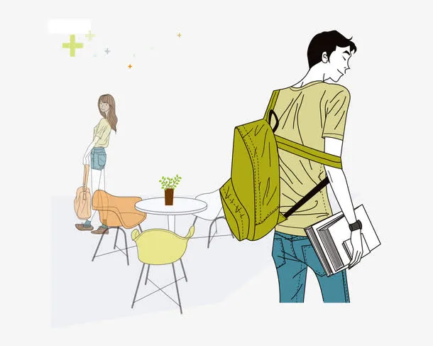 咖啡厅男女免抠