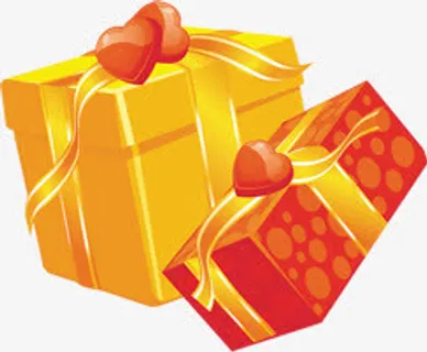 手绘卡通礼盒效果设计造型免抠