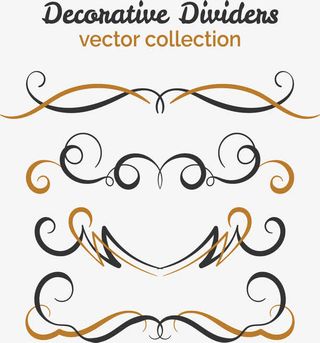 大波浪装饰花藤免抠