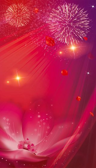 盛大开业红色喜庆烟花海报背景高清
