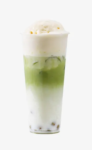 抹茶冰激凌奶茶实物免抠