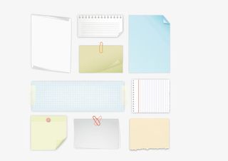 矢量手绘纸张便利贴合集免抠