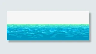 蓝色的海面免抠