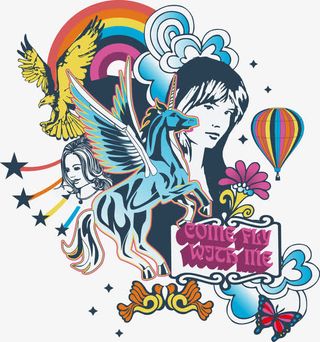 服饰印花矢量免抠