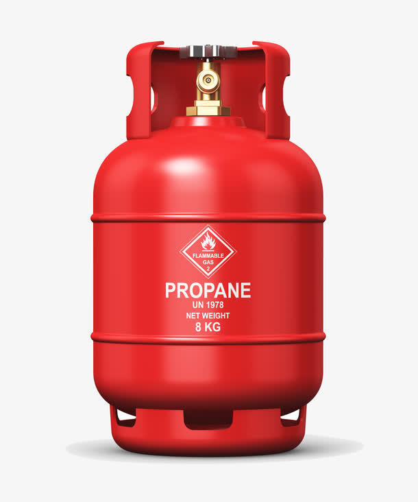 红色燃气瓶液化气高清图片免抠