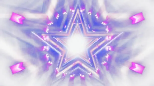 渐变五星光源PNG免抠