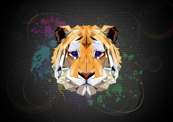 炫酷简约狮子背景高清