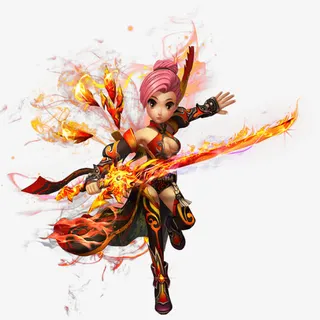 创意合成效果人物火焰光效免抠