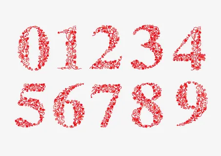 创意树叶枝条数字设计免抠字体元素 创意树叶枝条数字设计免抠字体元素