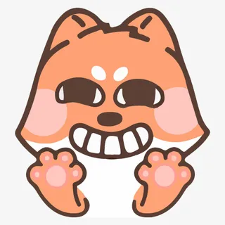 手绘风格动物狼头滑稽免抠免抠