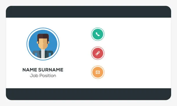 精美商务名片免抠