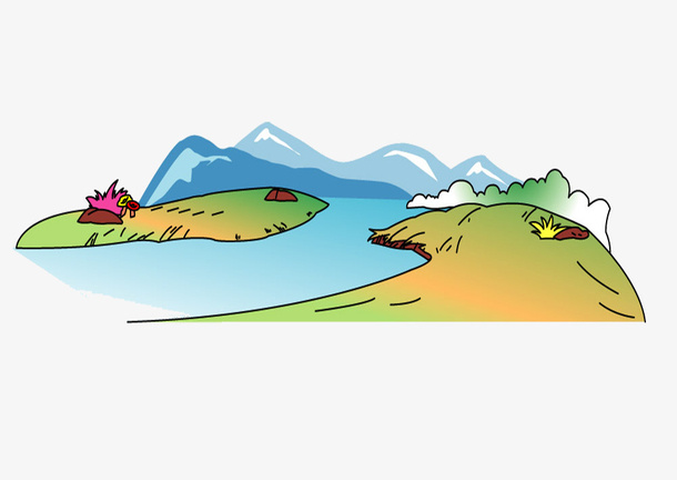 自然的山水免抠
