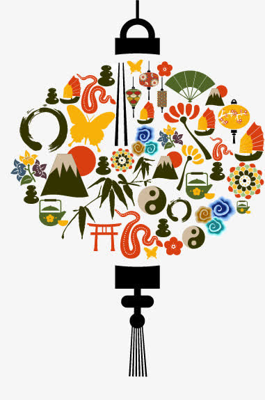 中国风创意灯笼·免抠