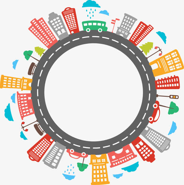 矢量环形地球免抠