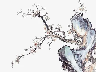 地产中式花中国风免抠