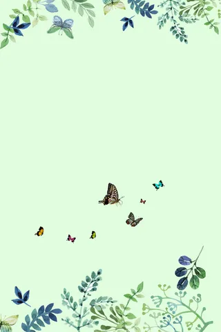 浪漫春天小清新文艺手绘春天海报背景图之六高清