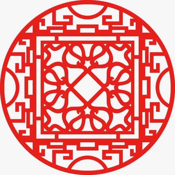 边框花纹剪纸免抠
