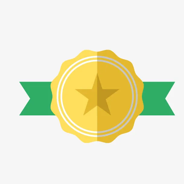 星星标签金色免抠