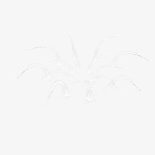 白色喷泉水花平面图免抠