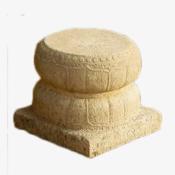 淡黄色的石墩免抠