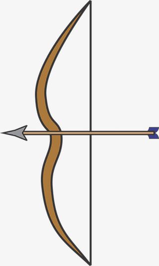 古老弓箭箭头方向免抠