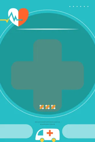 清新简约医疗插画平面广告高清