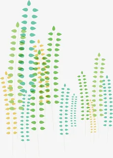 卡通清新树叶免抠