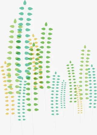 卡通清新树叶免抠