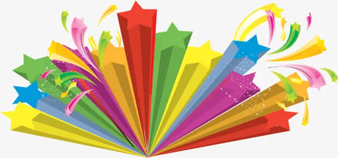 星星主题显示器促销图片免抠