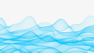 蓝色波浪线纹理免抠