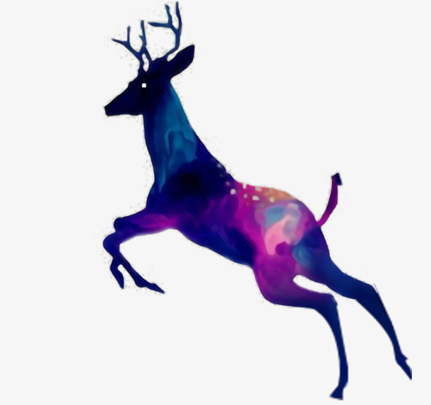 欢快的小鹿。免抠