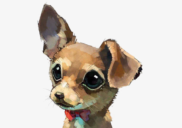 手绘狗狗免抠
