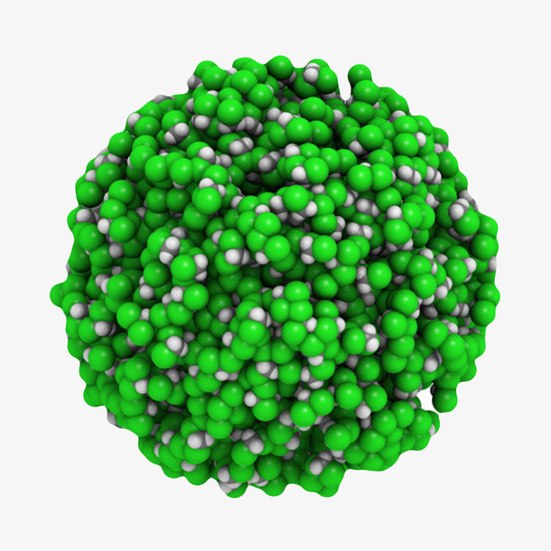 绿色圆形二氯甲烷分子形状素材免抠