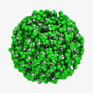 绿色圆形二氯甲烷分子形状素材免抠