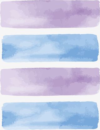 蓝紫色水彩笔刷免抠